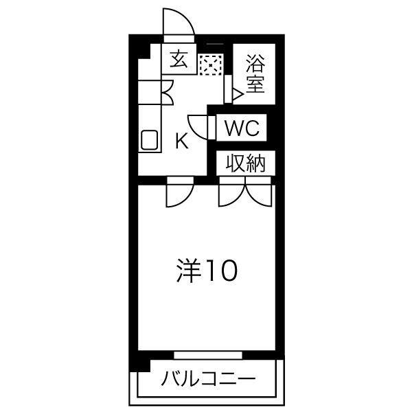 サンライズファミリアII(1K/1階)の間取り写真