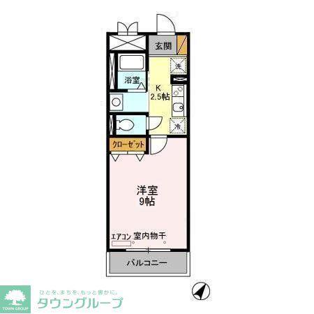メゾンプログレス(1K/1階)の間取り写真