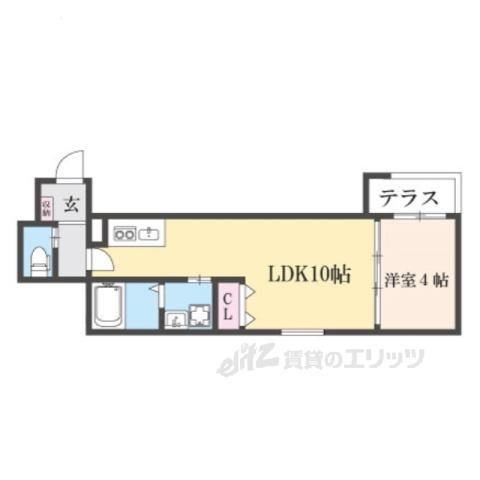 LIX大和田駅前(1LDK/1階)の間取り写真