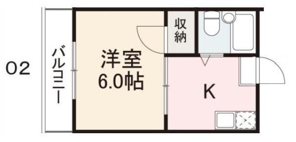 コート東ハゼIII(1K/4階)の間取り写真