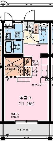 ラフィーネ桜館(ワンルーム/2階)の間取り写真