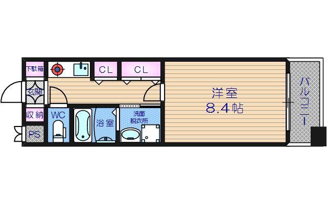 サムティ本町橋(1K/7階)の間取り写真