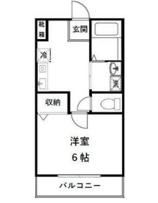 センターパーク平井II(1K/2階)の間取り写真