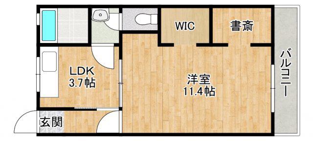 マンションニュー千里(1LDK/4階)の間取り写真