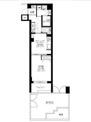 ベルメゾン白山(1DK/2階)の間取り写真