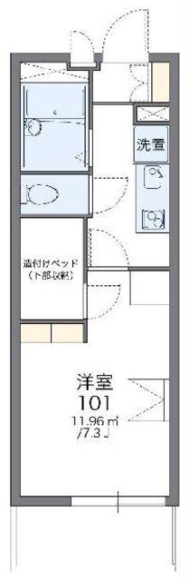 レオパレスエトワール朝日II(1K/2階)の間取り写真