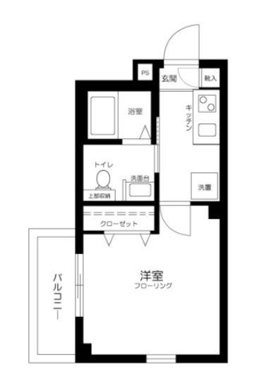 ウェルスクエア蒲田イースト(1K/1階)の間取り写真