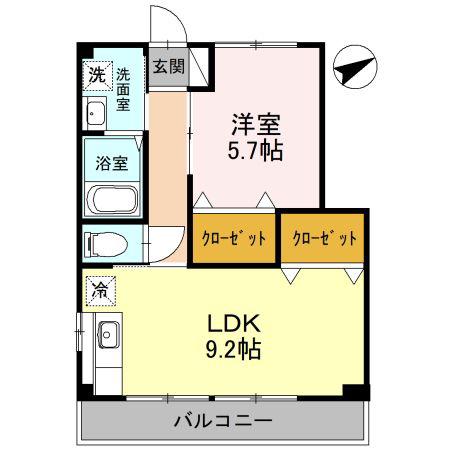 コーポラス(1LDK/2階)の間取り写真