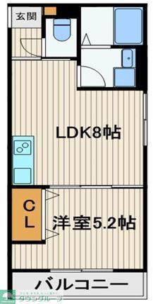 VILLA COSTA(1LDK/3階)の間取り写真