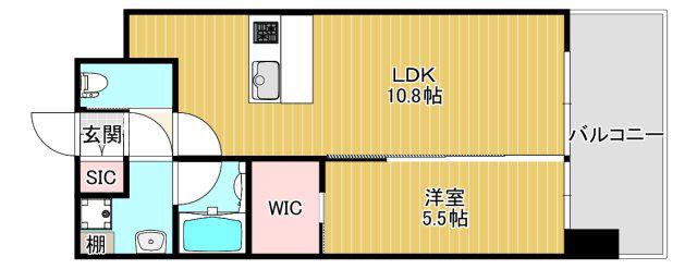 PHOERME城北公園(1LDK/3階)の間取り写真