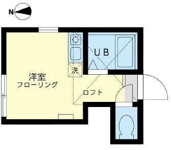 ユナイト根岸アルメニアの杜(ワンルーム/1階)の間取り写真