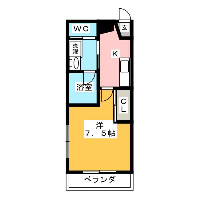 FILLE FLATS SHIZUOKA-IZUMICHO(1K/3階)の間取り写真