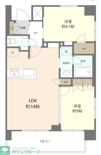 パレステージ杉並松庵(2LDK/4階)の間取り写真