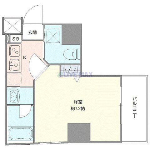 XEBEC門前仲町(1K/4階)の間取り写真
