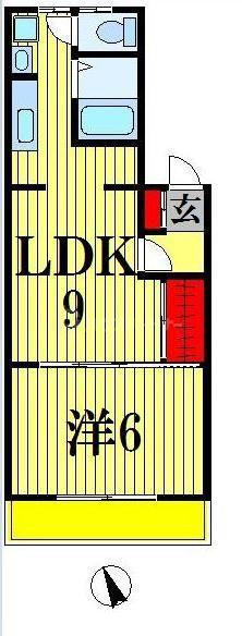 第2コーポオンダ(1LDK/4階)の間取り写真