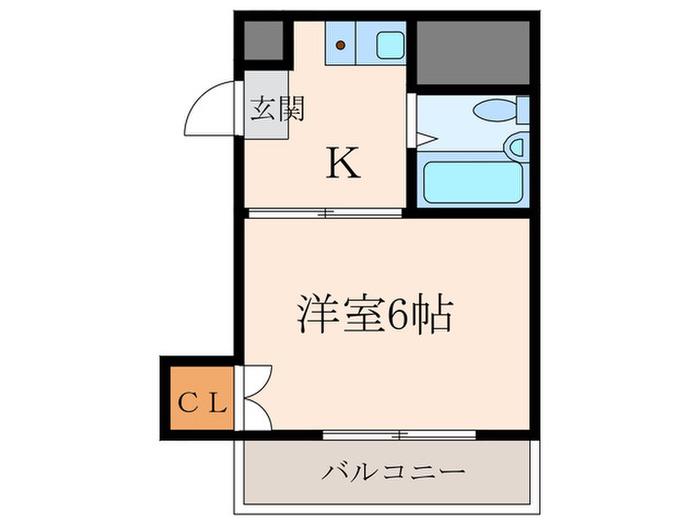 プチハイム(1K/3階)の間取り写真