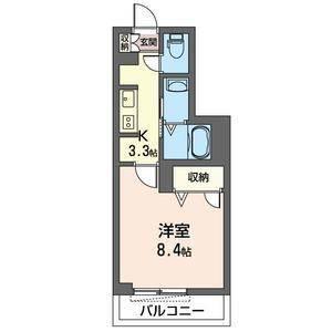 CEDAR-WOOD(1K/3階)の間取り写真