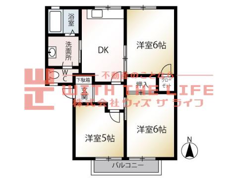 森コーポ(3DK/1階)の間取り写真