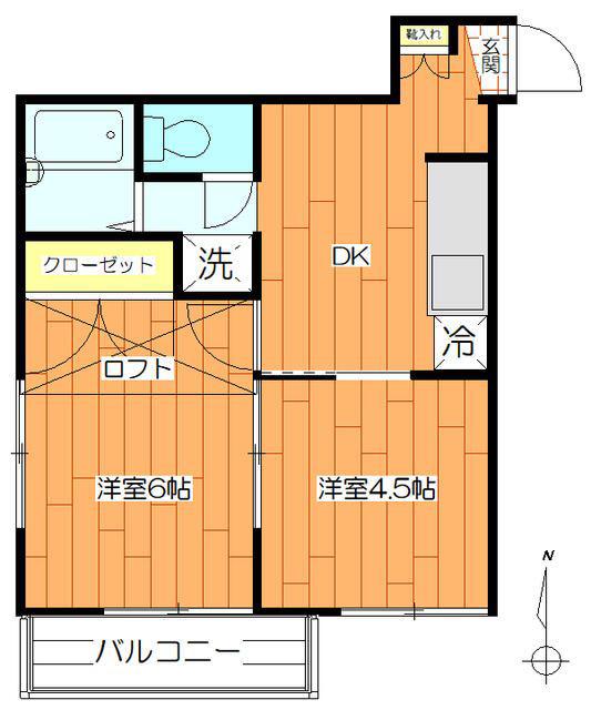 スターホームズ鶴ヶ峰VI(2DK/2階)の間取り写真