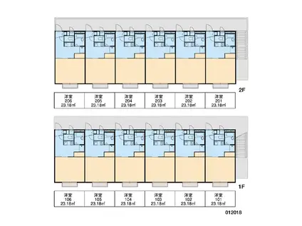 SKY-A(1K/2階)の間取り写真