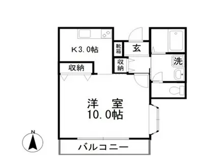 ジンジャエール I(1K/2階)の間取り写真