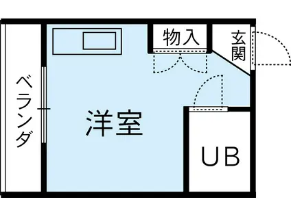 シャトー内山(ワンルーム/2階)の間取り写真