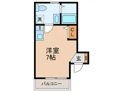プレジール高田馬場(ワンルーム/1階)の間取り写真