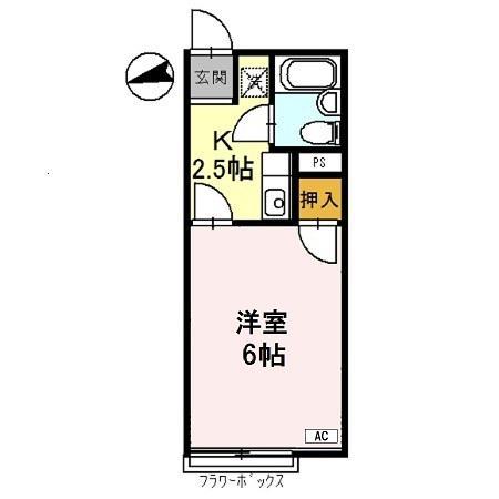 クレール神宮前(1K/1階)の間取り写真