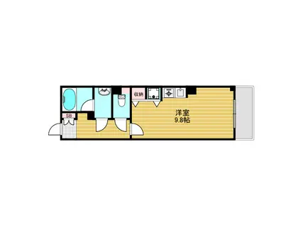 新居マンション(ワンルーム/4階)の間取り写真