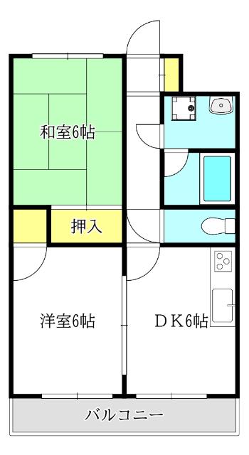 Mプラザ城東五番館(2DK/4階)の間取り写真
