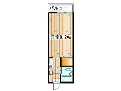 サンクレール大船(1K/1階)の間取り写真