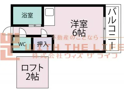 デェイジーI(ワンルーム/1階)の間取り写真