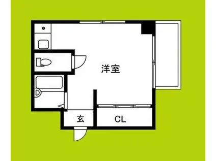 サンハイツ北条(ワンルーム/3階)の間取り写真