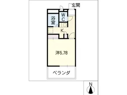 レオパレス大坪(1K/2階)の間取り写真