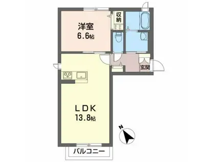 シェリータ(1LDK/1階)の間取り写真