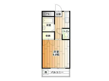 メゾンキム(1K/3階)の間取り写真