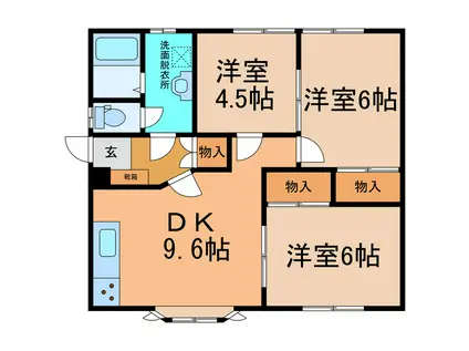 ハイツ5.5(3DK/1階)の間取り写真