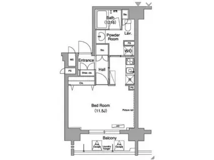 コンフォリア下北沢(1K/9階)の間取り写真