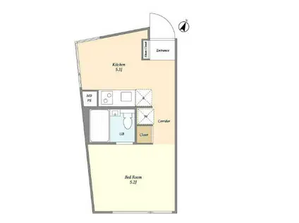 エストラルゴ渋谷(ワンルーム/4階)の間取り写真