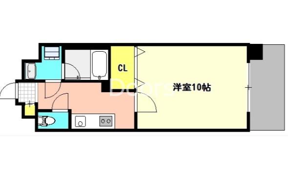 アーバンパレス医大南(1K/1階)の間取り写真