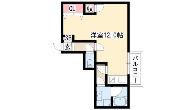 ナゴヤマンション今池(ワンルーム/7階)の間取り写真