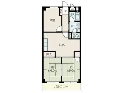サンヴィラキヨス(3LDK/4階)の間取り写真