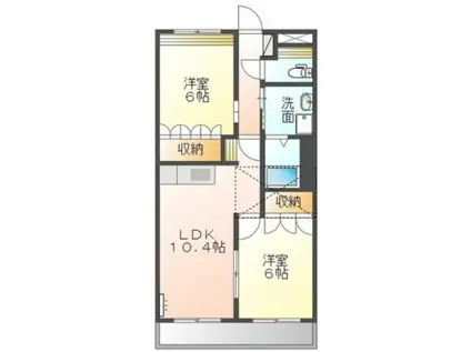 ルミナスコート(2LDK/2階)の間取り写真