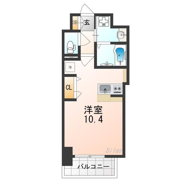 S-RESIDENCE堺ALTKLAS(ワンルーム/11階)の間取り写真