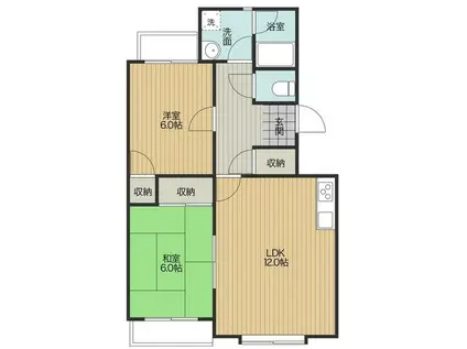 ロイヤルハイツ21(2LDK/2階)の間取り写真