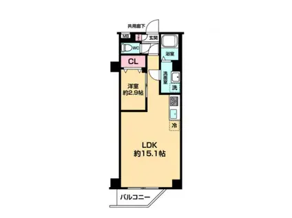 ARCOBALENO DAISHIMAE(1LDK/2階)の間取り写真