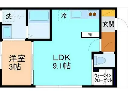 サン・ステージ今泉A棟(1LDK/1階)の間取り写真