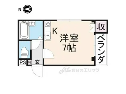 プレアール寝屋川緑町2(ワンルーム/2階)の間取り写真