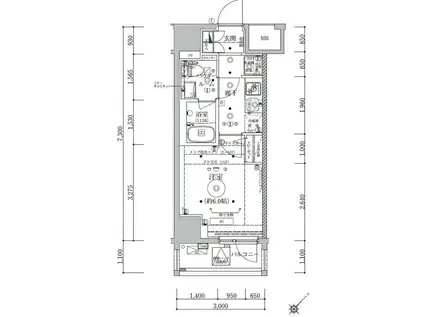 ベルシード立川(1K/5階)の間取り写真
