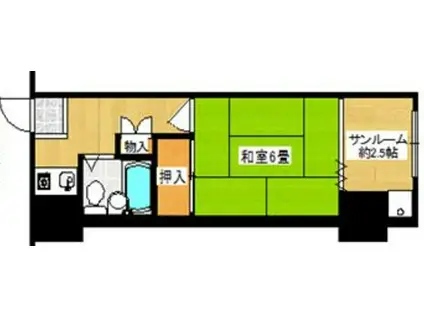 センチュリー勝浦シーサイドマンション(1K/3階)の間取り写真